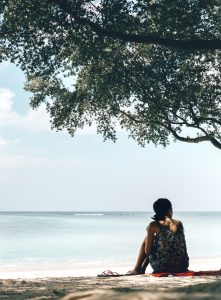 Looking out over the ocean